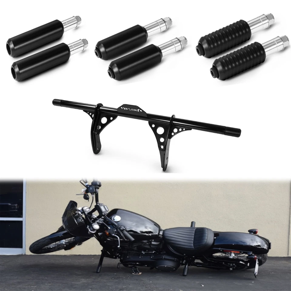 Para Harley 4" 6.5" Cuadro Deslizante y Barra Protectora Delantera Motor Modelos Dyna 2006-2017 Foto 1 de 4