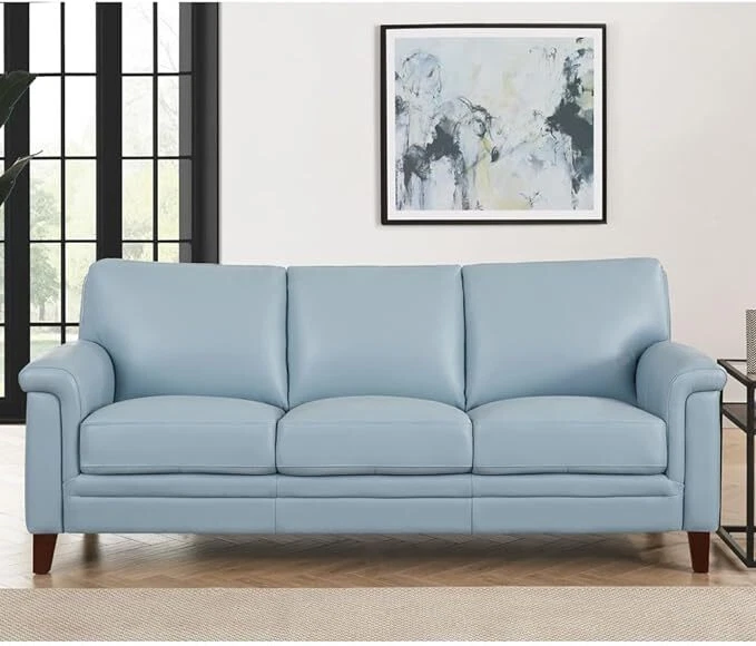 Sofá sofá Hydeline Westcott de cuero de grano superior, 84" Foto 1 de 1