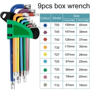 18Pcs Allen Key Set T10-T50 Torx Key Set Sturdy 1.5mm-10mm Metric Ball End BrKwQ - Picture 1 of 11