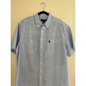 U.S. Polo Assn. Herren Button-Down Hemd XLT Blau Kurzarm Freizeit Classic Fit - Bild 1 von 6