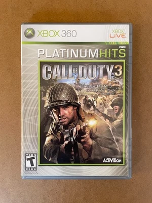 Call of Duty 3: Platinum Hits - (Microsoft Xbox 360, 2008) - Very Good - CIB - Image 1 of 4