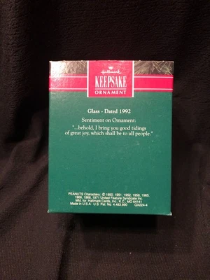 Ornamento de recuerdo de sello 1992 vintage Norman Peanuts Foto 1 de 2