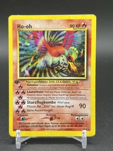 Pokemon TCG Neo Revelation Ho-oh 1st Edition Holo Rare 7/64 GERMAN - Picture 1 of 4