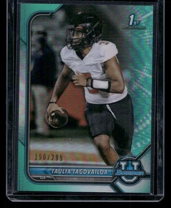 2021-22 Bowman University #32 Taulia Tagovailoa Chrome Aqua #/299 - Picture 1 of 2
