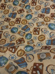 David Textiles Boho Backpack Toss Cotton Fabric 44" X 36" - Picture 1 of 5