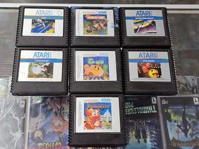 Atari 5200 Game Lot of 7 - Pengo Qix Jungle Breakout Centipede Ms Pac-man - Image 1 of 4