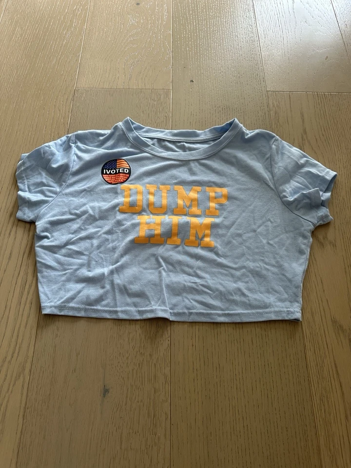 Top corto para hombre azul bebé "Dump Him" gay Britney Spears talla XL se ajusta como M Foto 1 de 3