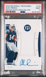2022 National Treasures Alec Pierce Holo Silver Rookie Patch Auto 09/25 PSA 9 - Picture 1 of 3