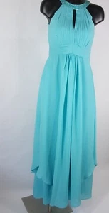For Her For Him Vestido Formal de Chifón Boda Joyas Plisado Cintura Imperio Talla 4-6 - Imagen 1 de 9