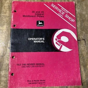 John Deere Manual 35 and 45 Integral Moldboard Plows OM-A43507 21JS-1504-M10 - Picture 1 of 1