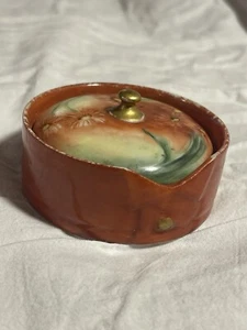 Antique WG & Co Limoges France Hand Painted Porcelain Dresser Trinket Box - Picture 1 of 14