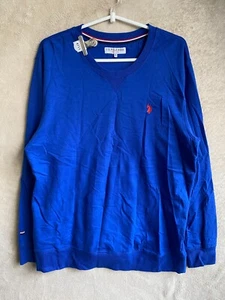 U.S. POLO ASSN. Casual Formal T-Shirts Top Size XL Mens Blue Logo Long Sleeve - Picture 1 of 11