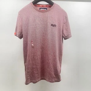 Women’s Superdry The Orange Label Lee Co. T Shirt BNWT Pinstriped large - Picture 1 of 8