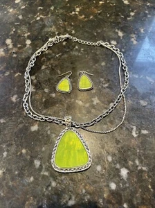 Collar y Pendientes Vintage Mujer Llave Lima - Bisutería - Ajustable - Imagen 1 de 6