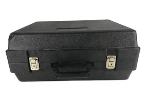 Storage Case Unisex Adults Black Molded Plastic Hard Compartments Top Handle - Picture 1 of 13
