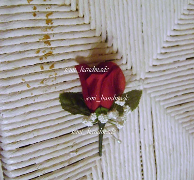Rose Pin Boutonniere~Corsage~your choice~Groom~Best man~Prom~Wedding~Quinceanera - Image 1 of 4