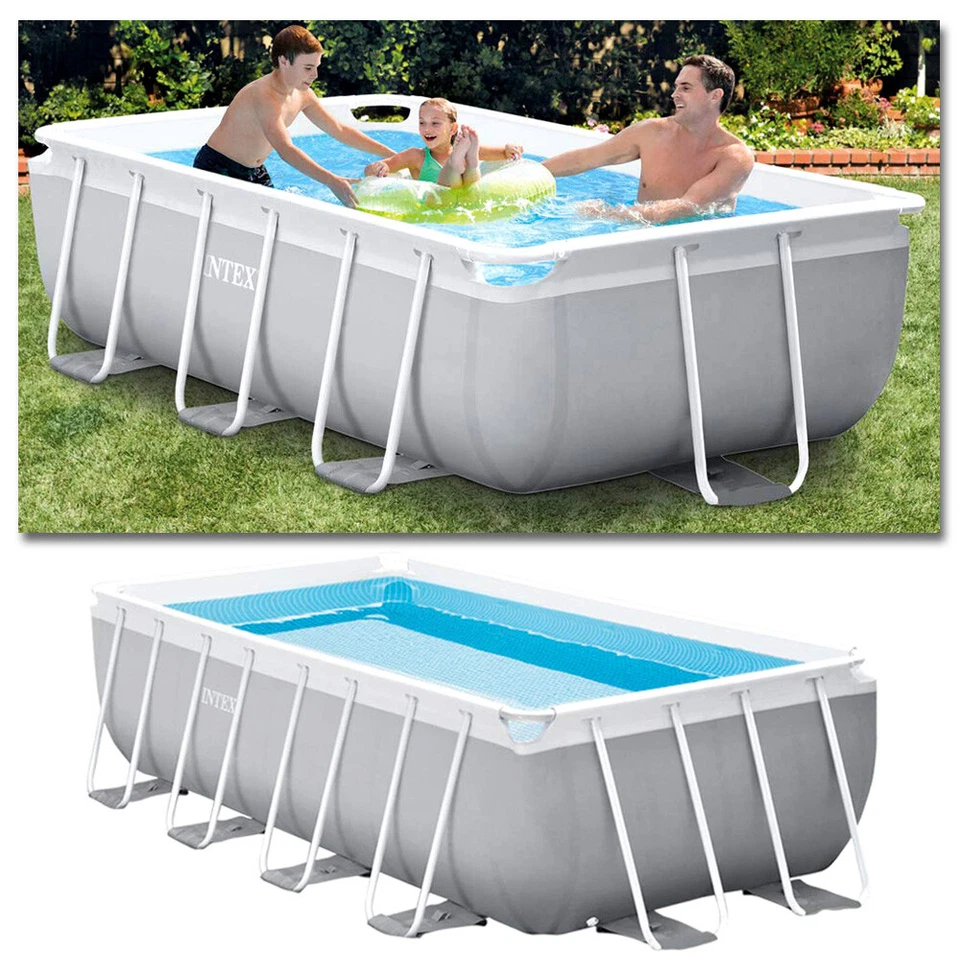 Intex Komplettset Prism Frame Swimming Pool + Filterpumpe + Leiter Schwimmbecken - Bild 1 von 4