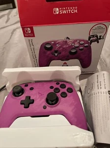 PDP Gaming Faceoff Deluxe + audio Wired Controller Faceplate: Purple Camo - N... - Picture 1 of 4
