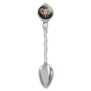 White African Elephant Tribal Novelty Collectible Demitasse Tea Coffee Spoon - Picture 1 of 3