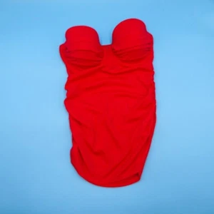 Victorias Secret 32DD Tankini Red Underwired Padded VS Swimsuit 32 DD Shirt New - Picture 1 of 6