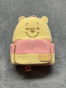 NUOVO Disney Winnie The Pooh Loungefly Mini Zaino Pastello Fuzzy Sherpa Ciniglia - Foto 1 di 8