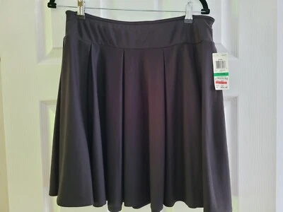 Falda negra plisada para mujer INC International Concepts Petite L nueva con etiquetas Foto 1 de 4