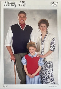 Chaleco Wendy 3447 tejido familiar para hombre y niño - Imagen 1 de 7