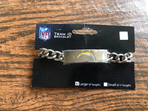 Bracelet NFL Official Licensed 10” Heavy Metal Men Women Los Angeles Chargers Cover