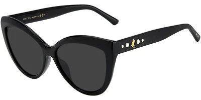 Jimmy Choo Sinnie Women's Black Cat Eye Sunglasses 0807 IR - Made In Italy - Image 1 of 3