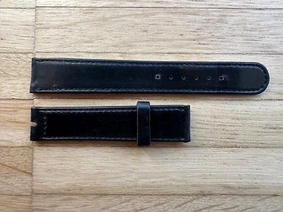Nomos Horween Genuine Shell Cordovan rembordiert schwarz, 17 mm Größe M - Bild 1 von 2