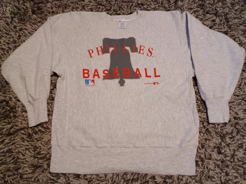 Vintage 90s champion reverse weave Philadelphia Phillies crewneck sweatshirt Cover