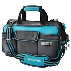 Tool Bag 17-inch, 32 Pockets Large Tool Bag, Hard Base Wide Open Mouth