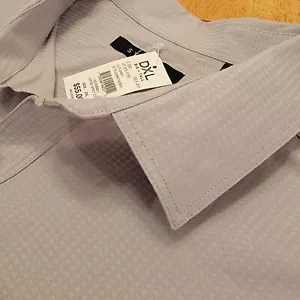 SYNRGY Shirt Mens 2XLT Big & Tall Short Sleeve Button Up Gray Check NEW $55 - Picture 1 of 16