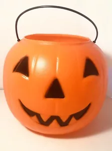 Vintage Jack O Lanterna Generale Schiuma Soffiaggio Stampo Zucca Caramelle Secchio Halloween 8" - Foto 1 di 3