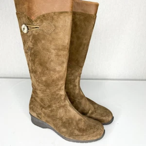 Teva Womens Jade Cove Boots Brown Suede Insulated Knee High Low Wedge 6 M - Picture 1 of 5