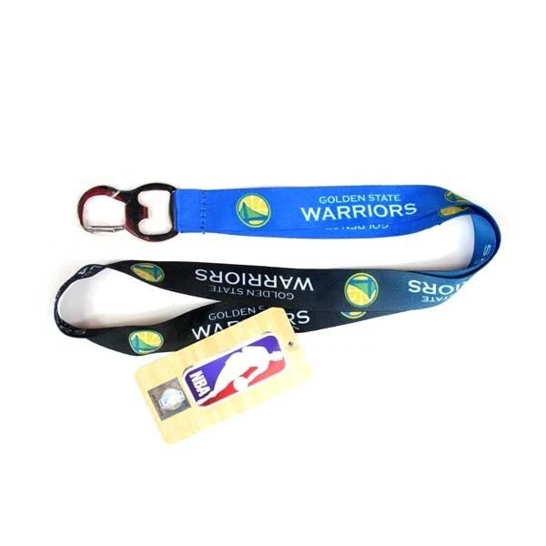 Golden State Warriors Lanyard Ombre Bottle Opener Keychain NBA Official Merch - Image 1 of 1