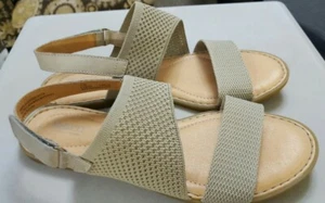 Born Hanz Shell Knit Sandals Slingback Flat Womens Size 11M - Picture 1 of 12