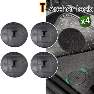 X4 FOR BMW & MINI Car Mat Clips / Fixings / Fastener Floor T Lock Carpet 9166609 - Picture 1 of 4