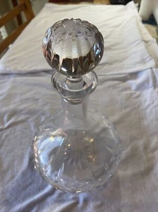 vintage crystal cut glass wine decanter - Picture 1 of 5