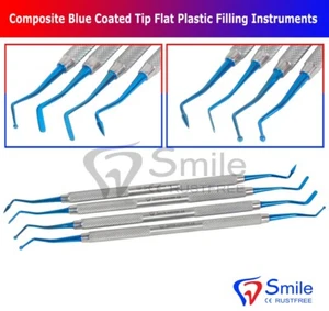 Dental Composite Blue Tip Flat Plastic Filling Instruments Restorative Lab Tools - Picture 1 of 5