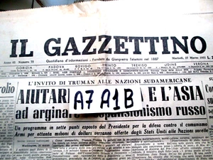 IL GAZZETTINO 14 4 1951 I BENEFICI DI GUERRA A TUTTI I COMBATTENTI (A7A1B) - Foto 1 di 2