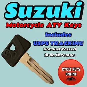 Suzuki Motorcycle ATV keys Cut to Code spare key for codes F59610-F69097 - Picture 1 of 1