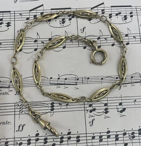 Rare Antique French Gold-Filled Pocket Watch Chain c1900 - Picture 1 of 5