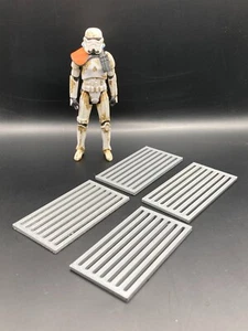 4 PIASTRELLE PASSERELLA BASE ECO HOTH STAR WARS PERSONALIZZATE per DIORAMA FIGURE 3,75" (J25) - Foto 1 di 1