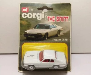 GIOCATTOLI CORGI 32 AUTO CAR-JAGUAR XJS THE SAINT 1978-BOX/SCATOLA-VINTAGE TOYS - Foto 1 di 6
