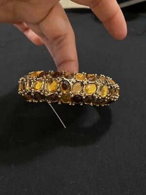 Elegante pulsera elástica de moda con cuentas de color ámbar Robert Rose Foto 1 de 2