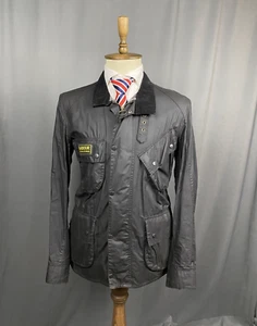 Barbour Flyweight Wax Men's Black Multipocket Motorcycle Waxed Jacket Size M - Bild 1 von 16