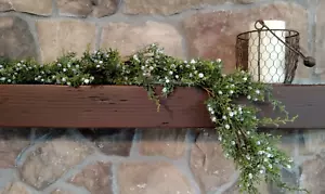 JUNIPER sempreverde realistico 4' nuovo con etichette con bacche Swag Natale - GARLAND invernale - Foto 1 di 7