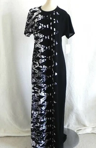 Maxi Vestido Lularoe Maria Dolman/Manga Corta Negro/Blanco Pullover Alto-Bajo Talla XS - Imagen 1 de 10