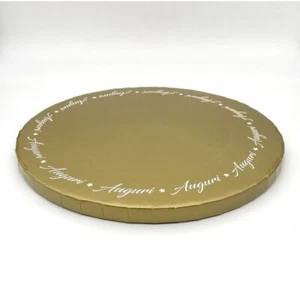 Cake Board Vassoio Sottotorta ORO 35 cm in polistirolo rivestito 13CG - Foto 1 di 1